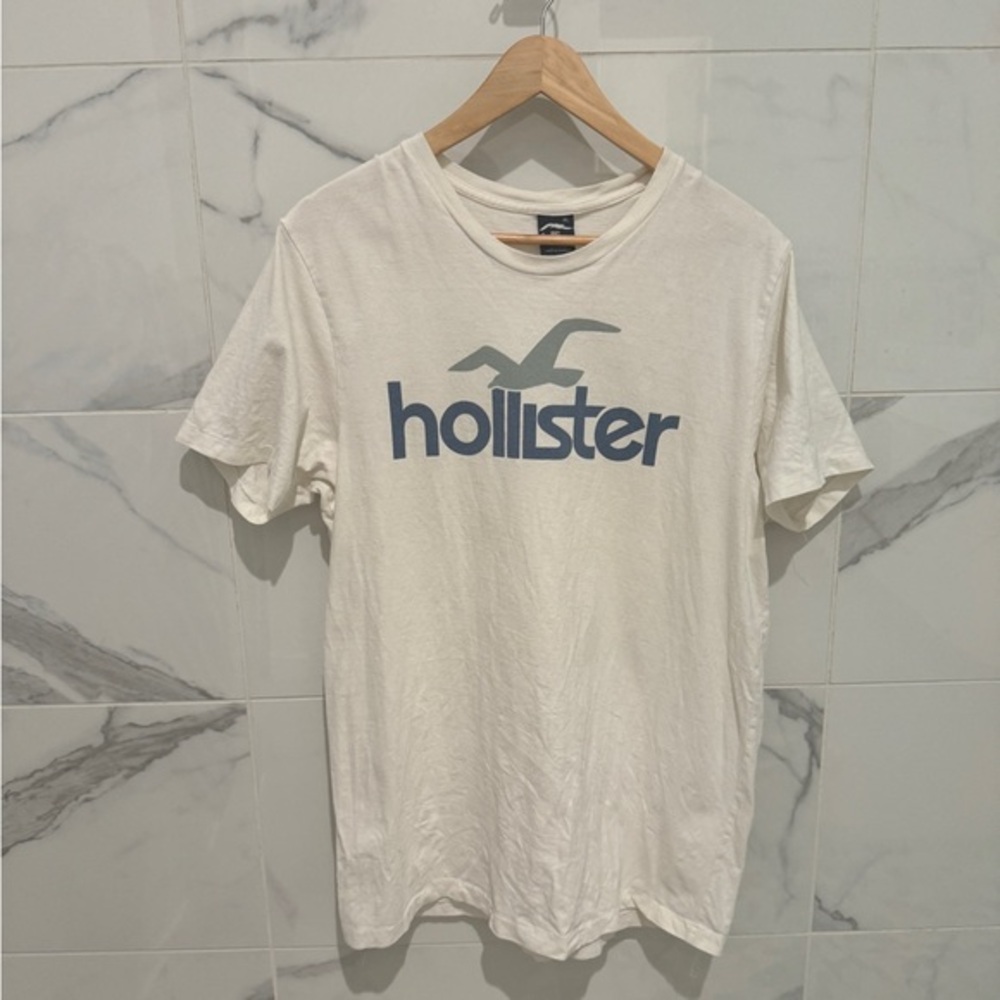 🫧BOGO -Vintage 90’s Hollister iconic logo white tee - mens XL - cool Y2K graphic